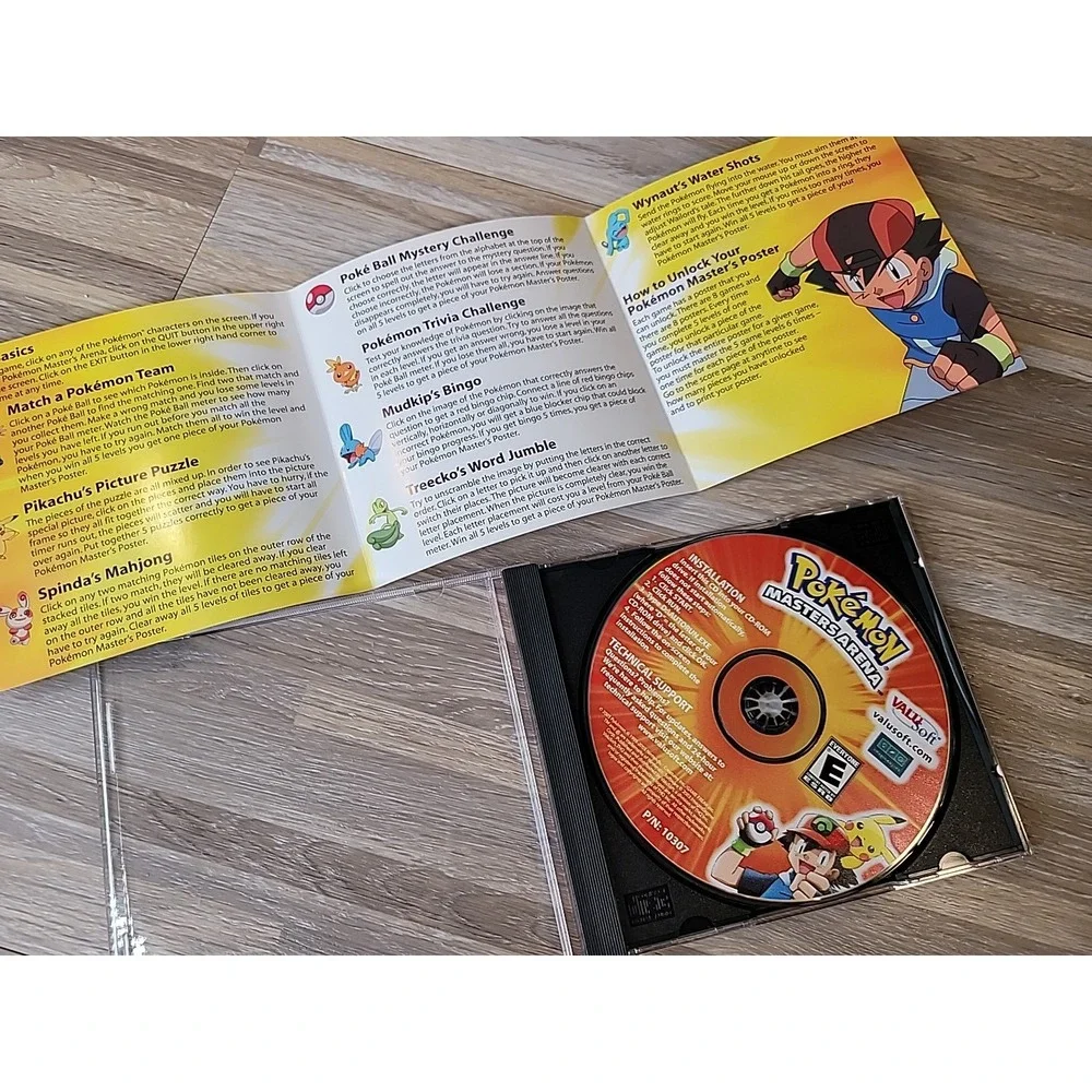 Pokemon Masters Arena PC CD-ROM Game 2003 ValuSoft THQ Nintendo Win98/Me/2000/XP